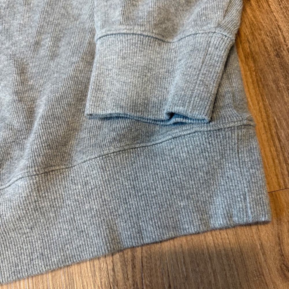 Brooks Brothers Mens XL Heather Gray Quarter Zip Cotton Pullover Sweater - Picture 3 of 12